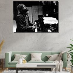 marvin gaye is playing piano ready to hang canvas,marvin gaye music poster,marvin gaye poster canvas wall art home decor