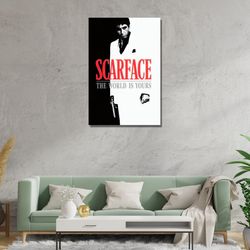 scarface al pacino tony montana ready to hang canvas, scarface painting, tony montana wall art, al pacino prints,tony mo