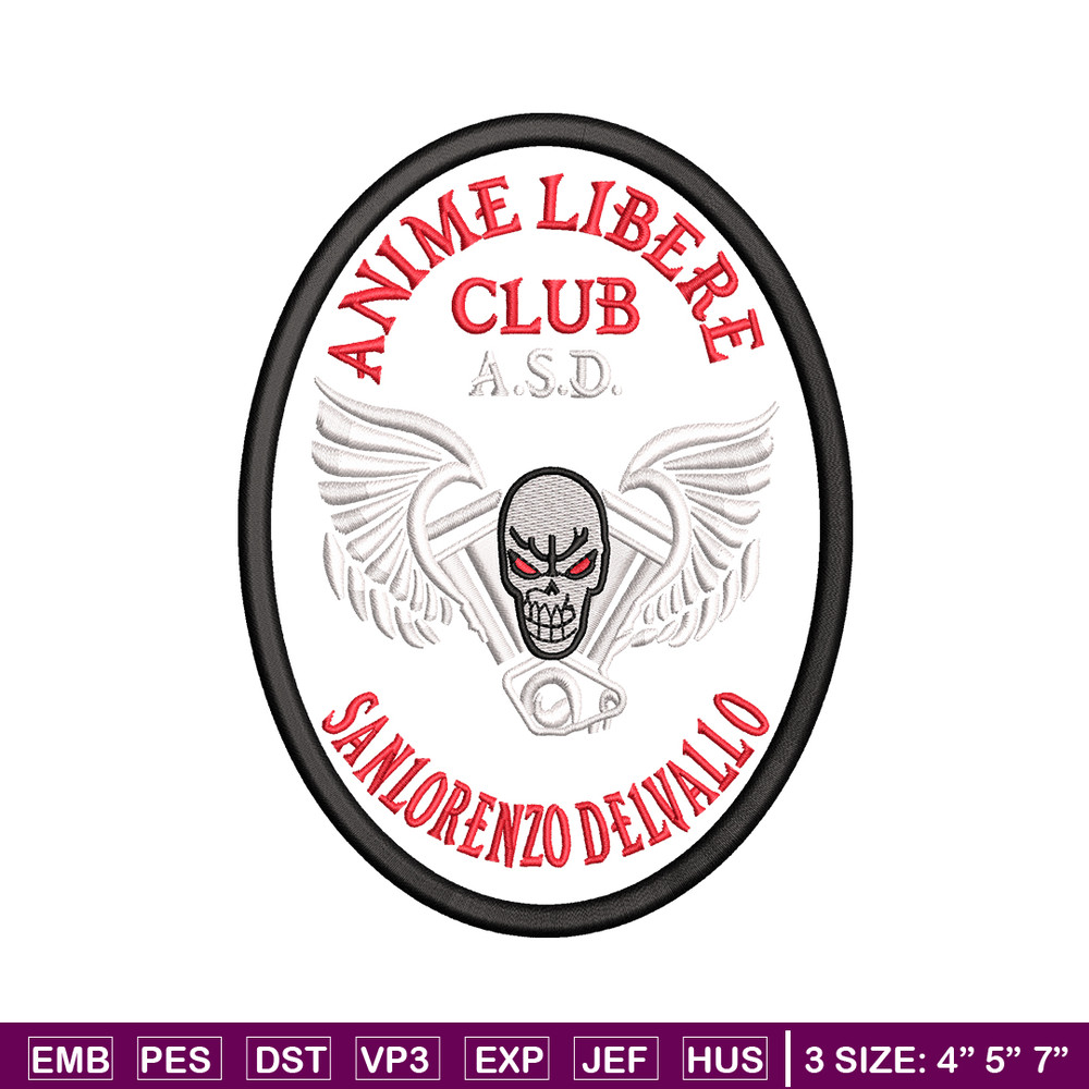 Anime libera club embroidery design, anime embroidery, embroidery file, logo design,  logo shirt, Digital download.jpg