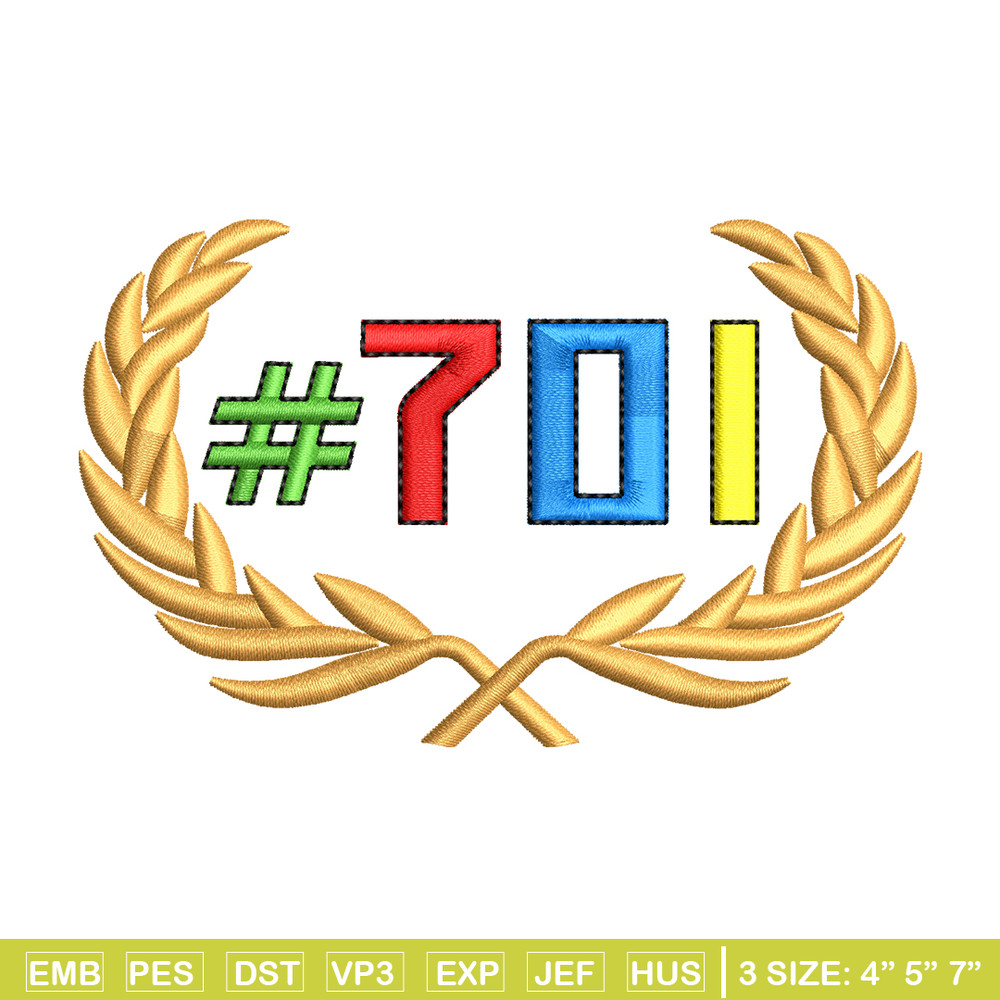 701 logo embroidery design, 701 logo embroidery, embroidery file, logo design, logo shirt, Digital download.jpg