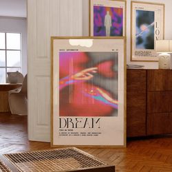 self affirmation poster, aura poster, funky wall decor, y2k digital print, gradient wall art, aesthetic art, 70s retro p