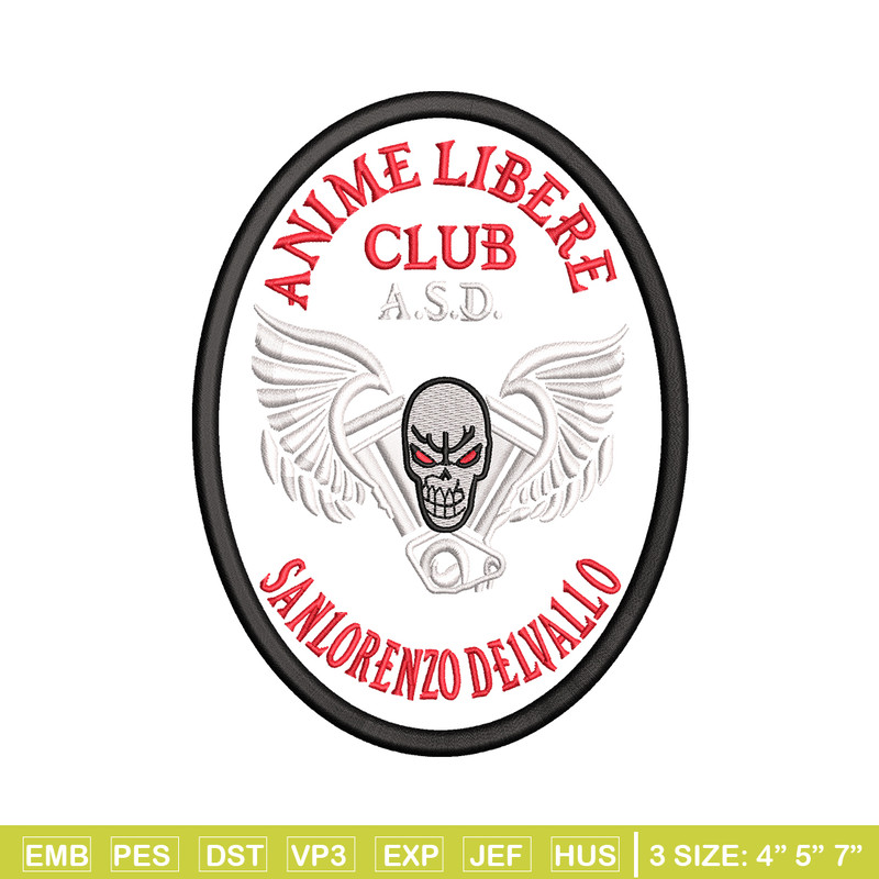 Anime libera club embroidery design, anime embroidery, embroidery file, logo design, logo shirt, Digital download.jpg