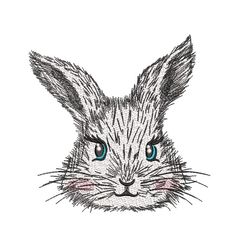 cute bunny embroidery design, easter embroidery file, 4 sizes, instant download