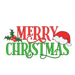 merry christmas embroidery design,  3 sizes, instant download