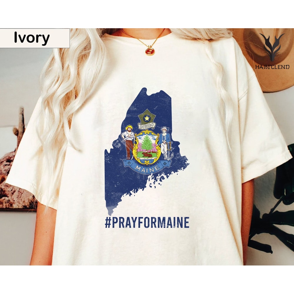 Pray for Maine shirt, Pray for Lewiston Maine Shirt, Gun Control Support, Support Lewiston shirt, Thoughtful prayer for Lewiston victims.jpg