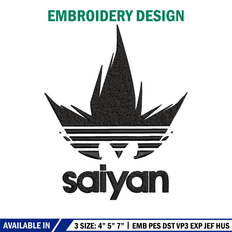 Adidas saiyan Embroidery Design, Adidas Embroidery, Brand Embroidery, Embroidery File, Logo shirt, Digital download.jpg