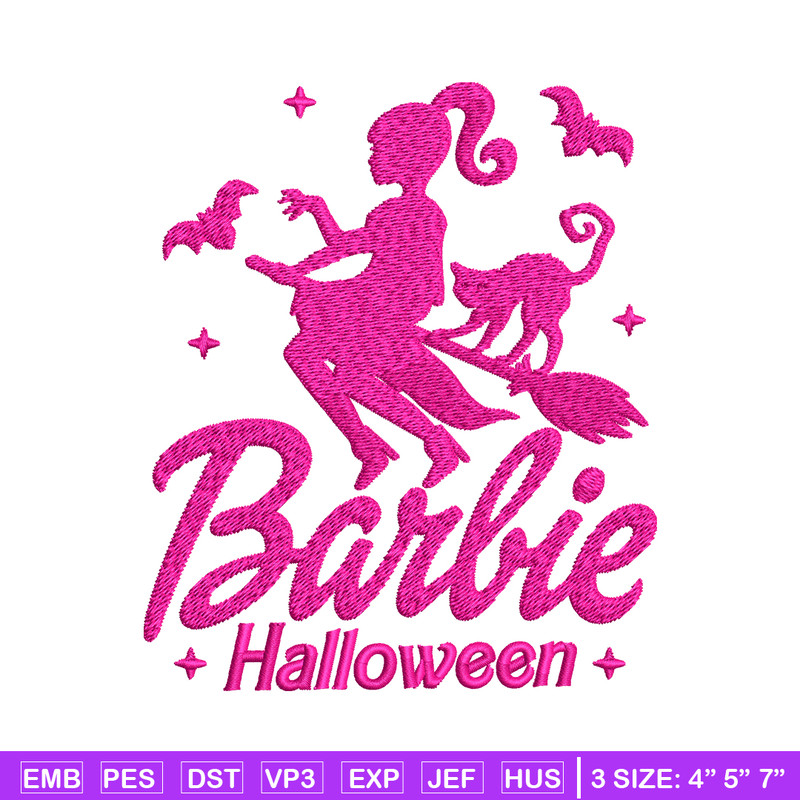 Barbie Halloween Embroidery, Barbie Halloween Embroidery, logo design, Embroidery File, logo shirt, Digital download..jpg