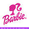 Barbie logo and her Embroidery, Barbie logo and her Embroidery, logo design, Embroidery File, Digital download..jpg