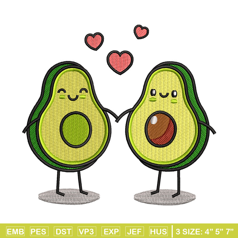 Avocado Love embroidery design, Avocado Love embroidery, logo design, embroidery file, logo shirt, Digital download..jpg