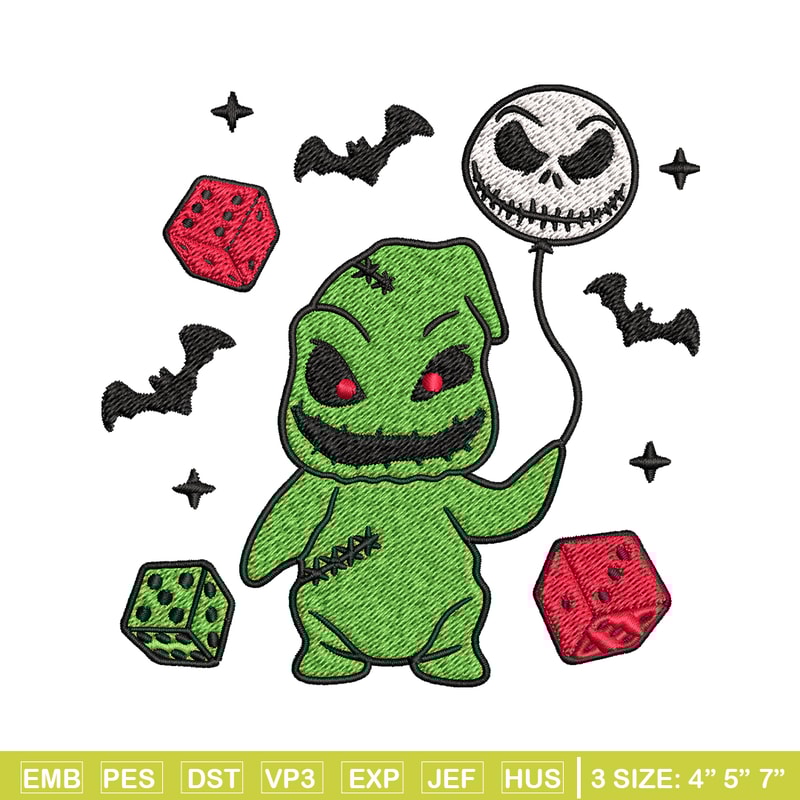 Baby Oogie Boogie balloon Embroidery design, halloween Embroidery, halloween design, Embroidery File, Digital download..jpg