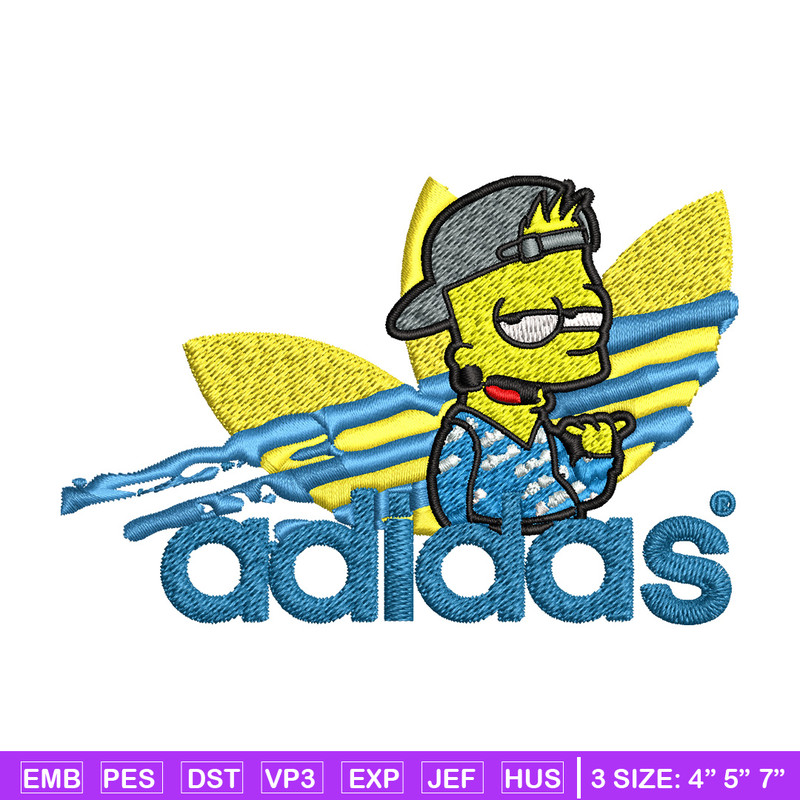 Bart bad boy adidas Embroidery Design,Adidas Embroidery, Brand Embroidery, Embroidery File, Logo shirt, Digital download.jpg