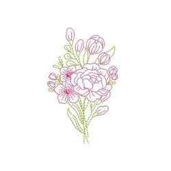 flower machine embroidery design, 4 sizes, instant download