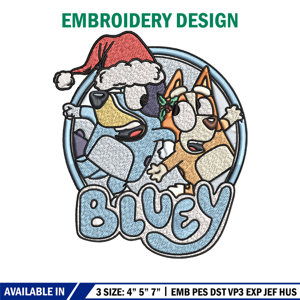 Bluey circle Embroidery Design, Bluey Embroidery, Embroidery File, Brand Embroidery, Logo shirt, Digital download.jpg