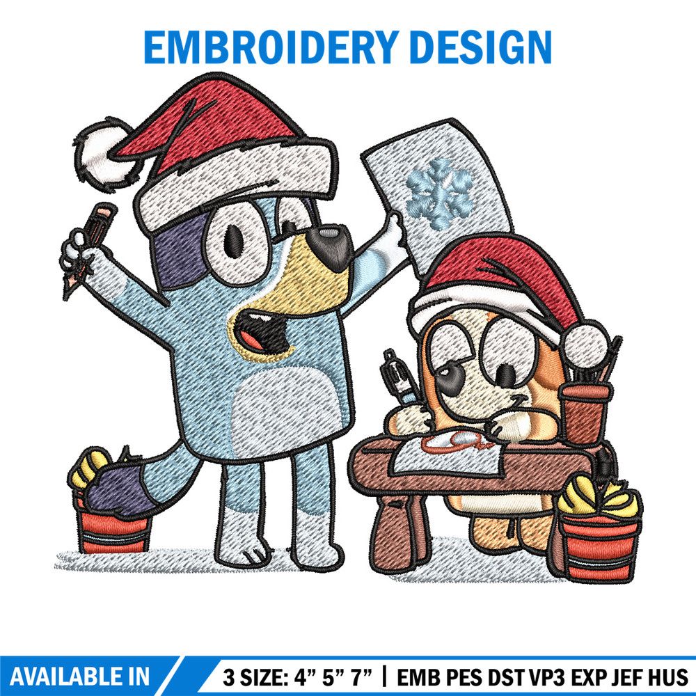 Bluey snow Embroidery Design, Bluey Embroidery, Embroidery File, Brand Embroidery, Logo shirt, Digital download.jpg