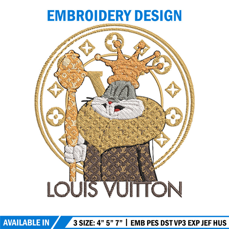 Bunny cartoon lv Embroidery Design, Lv Embroidery, Embroidery File, Brand Embroidery, Logo shirt, Digital download.jpg