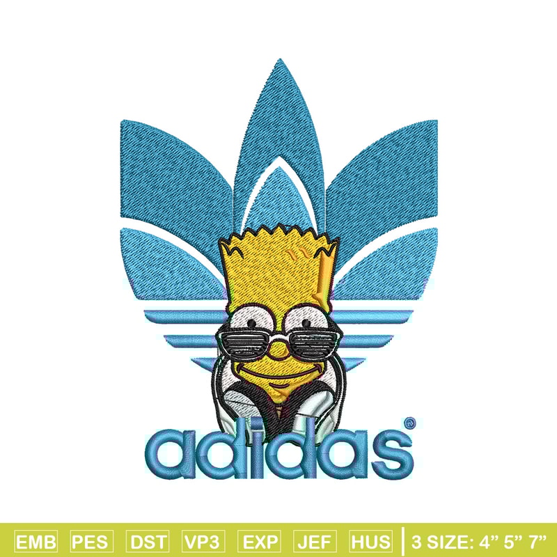 Bart simpson adidas Embroidery Design,Adidas Embroidery, Brand Embroidery, Embroidery File, Logo shirt, Digital download.jpg