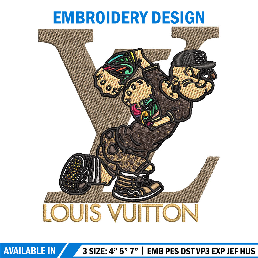 Cartoon man lv Embroidery Design, LV Embroidery, Embroidery File, Logo shirt, Sport Embroidery, Digital download.jpg