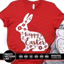 happy easter svg, bunny svg, easter cut files, easter bunny svg dxf eps png, rabbit clipart, farmhouse sign svg, spring,