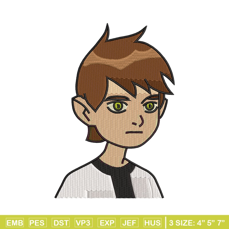 Ben Tennyson embroidery design, Benten embroidery, cartoon design, embroidery file, logo shirt, Digital download..jpg