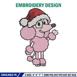 Coco chrismas hat Embroidery Design, Bluey Embroidery, Embroidery File, Brand Embroidery, Logo shirt, Digital download