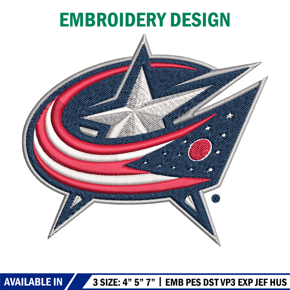 Columbus Blue Jackets logo Embroidery, NHL Embroidery, Sport embroidery, Logo Embroidery, NHL Embroidery design.jpg