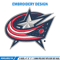 Columbus Blue Jackets logo Embroidery, NHL Embroidery, Sport embroidery, Logo Embroidery, NHL Embroidery design.jpg