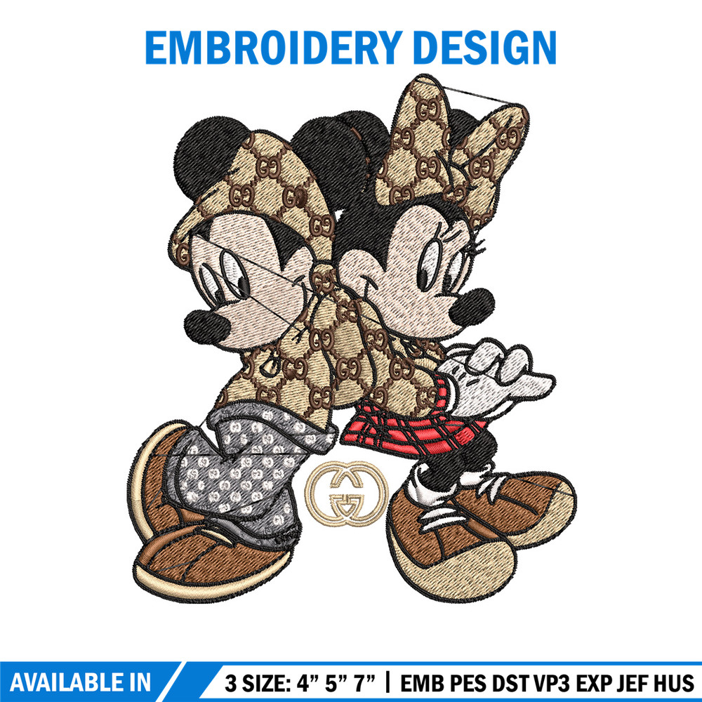 Couple gucci mouse Embroidery Design, Gucci Embroidery, Embroidery File, Logo shirt,Sport Embroidery, Digital download.jpg