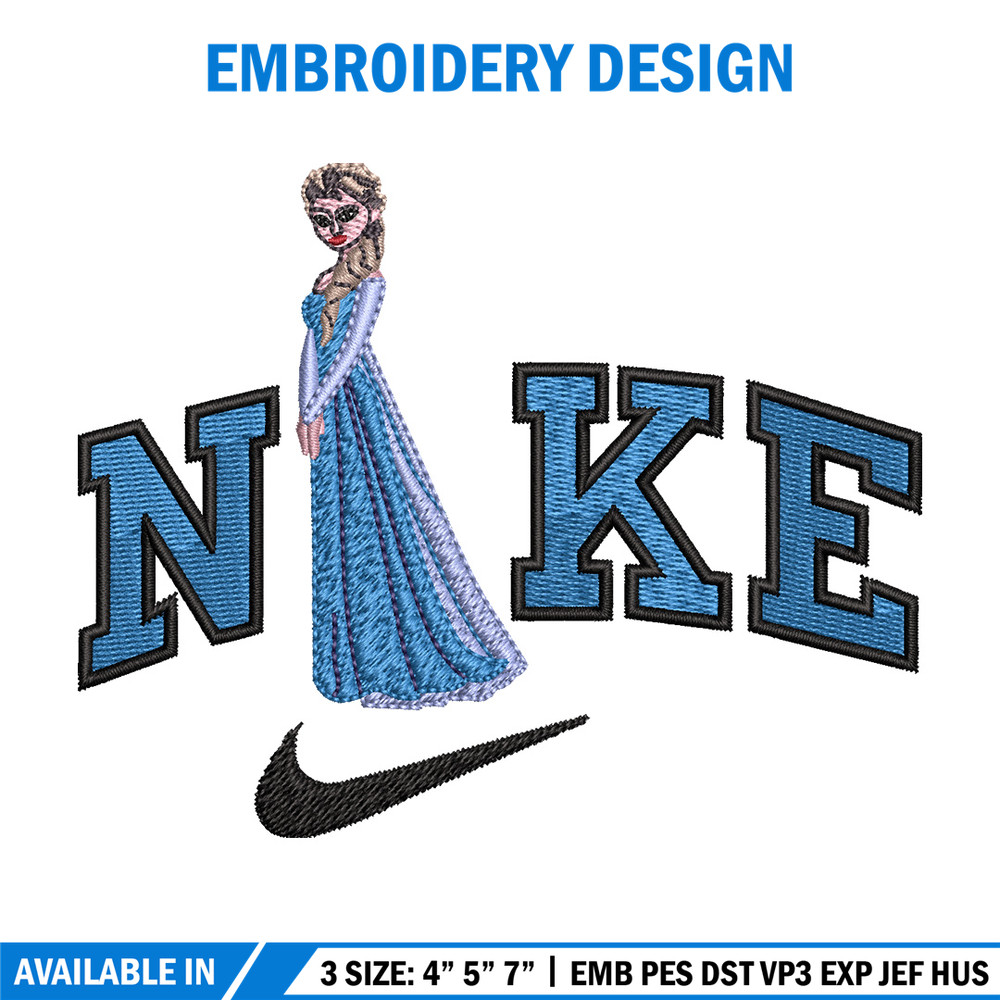 Elsa x nike Embroidery Design, Dinsey Embroidery, Brand Embroidery, Embroidery File, Logo shirt, Digital download.jpg