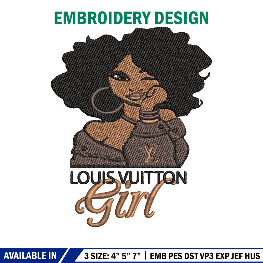 Girl loius vuitton Embroidery Design, LV Embroidery, Embroidery File, Brand Embroidery, Logo shirt, Digital download.jpg