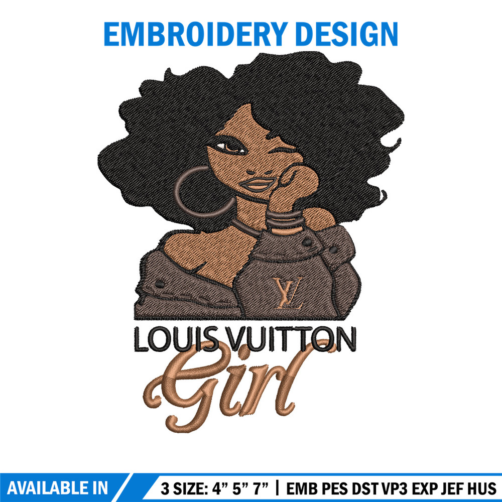 Girl loius vuitton Embroidery Design, LV Embroidery, Embroidery File, Brand Embroidery, Logo shirt, Digital download.jpg
