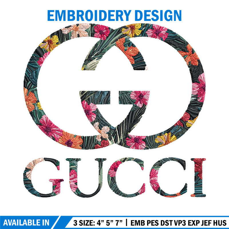 Gucci flower Embroidery Design, Gucci Embroidery, Brand Embroidery, Logo shirt, Embroidery File, Digital download.jpg