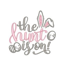 easter embroidery design, bunny ears embroidery file, 4 sizes, instant download