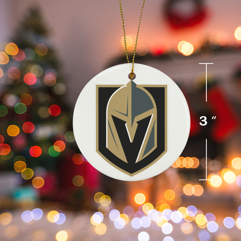 Vegas Golden Knights Christmas Ornament Ceramic.png