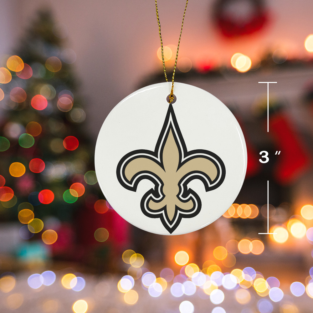 New Orleans Saints Christmas Ornament Ceramic.png