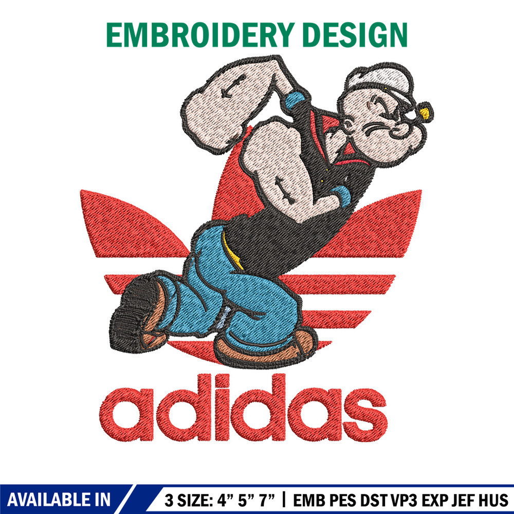 Man cartoon adidas Embroidery Design, Adidas Embroidery, Embroidery File, Brand Embroidery, Logo shirt, Digital download.jpg