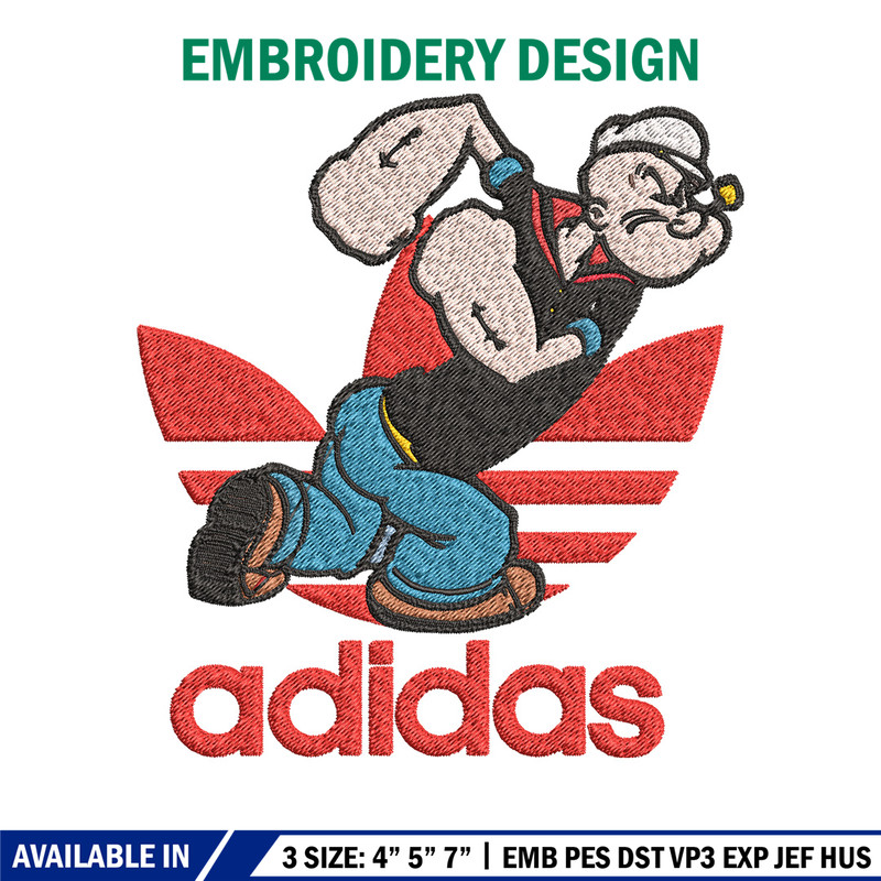Man cartoon adidas Embroidery Design, Adidas Embroidery, Embroidery File, Brand Embroidery, Logo shirt, Digital download.jpg