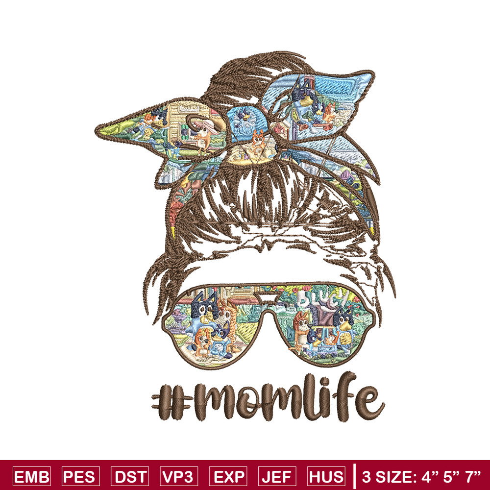 Bluey face girl Embroidery, Bluey cartoon Embroidery, Embroidery File, cartoon design, cartoon shirt, Digital download..jpg