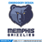 Memphis Grizzlies logo Embroidery, NBA Embroidery, Sport embroidery, Logo Embroidery, NBA Embroidery design..jpg