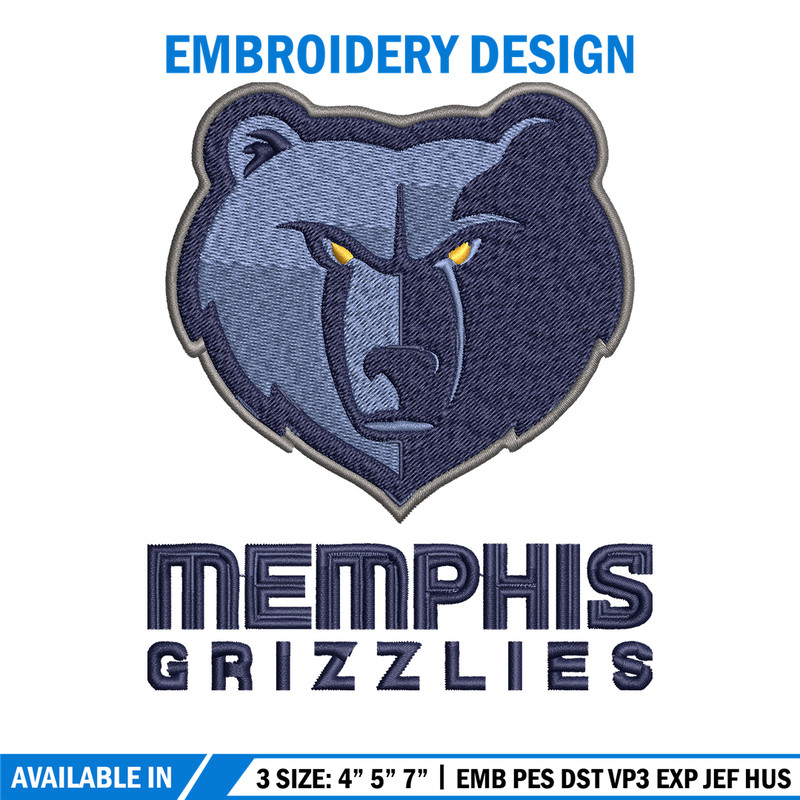 Memphis Grizzlies logo Embroidery, NBA Embroidery, Sport embroidery, Logo Embroidery, NBA Embroidery design..jpg