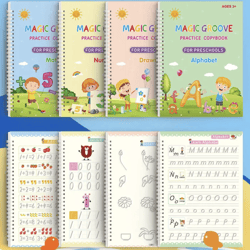 Preschool , Copybook Practice ,Copybook For Children In  Education Workbook For Children ,4 Book Children's Copybook