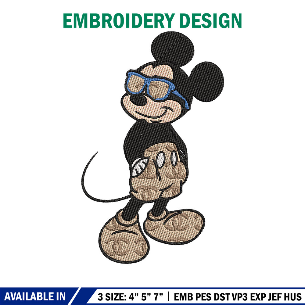 Mickey cool Embroidery Design, Gucci Embroidery, Brand Embroidery, Embroidery File, Logo shirt, Digital download.jpg