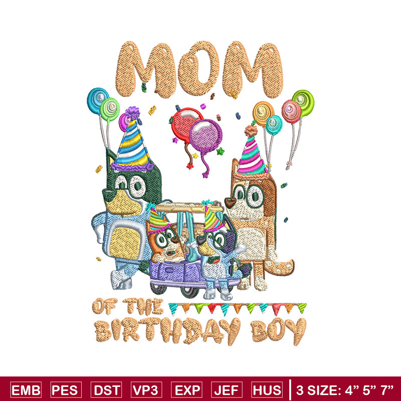 Bluey family Embroidery, Brother of the birthday girl Embroidery, cartoon design, Embroidery File, Digital download..jpg