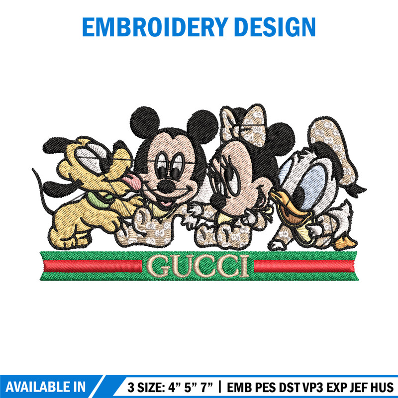 Mickey friends Embroidery Design, Gucci Embroidery, Embroidery File, Logo shirt, Sport Embroidery, Digital download.jpg
