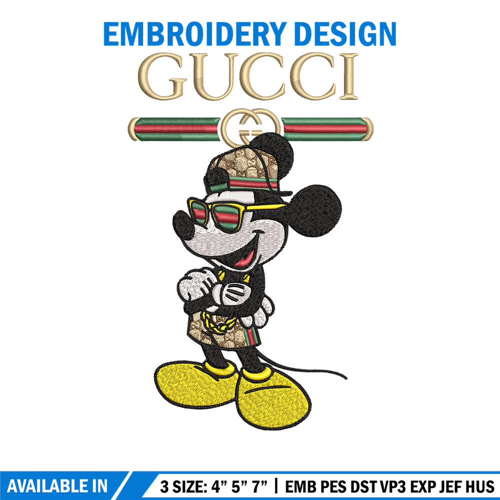 Mickey gucci Embroidery Design,Gucci Embroidery, Embroidery File, Logo shirt, Sport Embroidery, Digital download.jpg