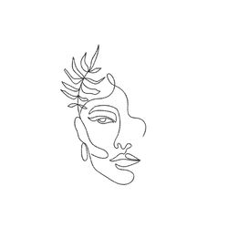 woman's face embroidery design, 5 sizes, instant download