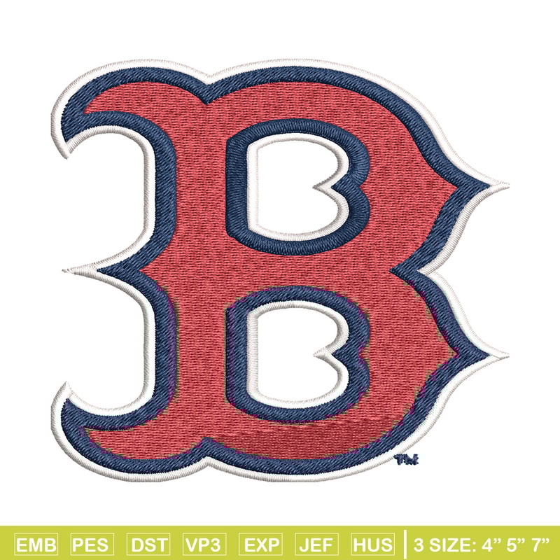 Boston Red Sox Embroidery Design, Logo Embroidery, MLB Embroidery, Embroidery File, Logo shirt, Digital download.jpg
