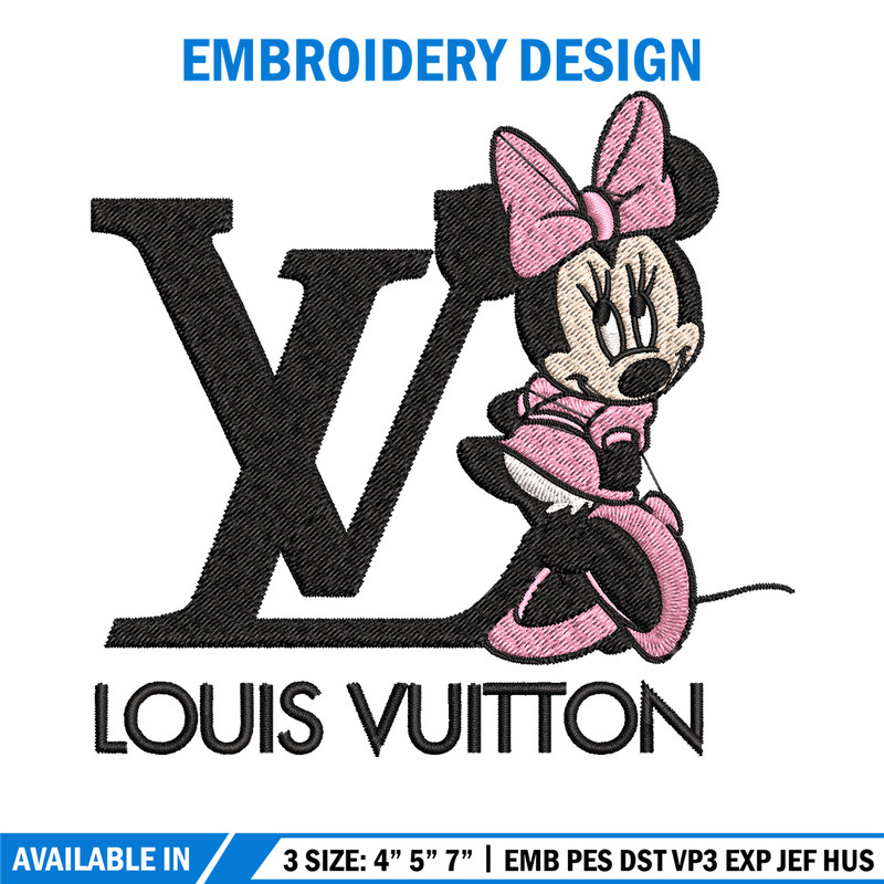 Minnie louis vuitton Embroidery Design, Lv Embroidery, Embroidery File, Disney Embroidery, Logo shirt, Digital download.jpg