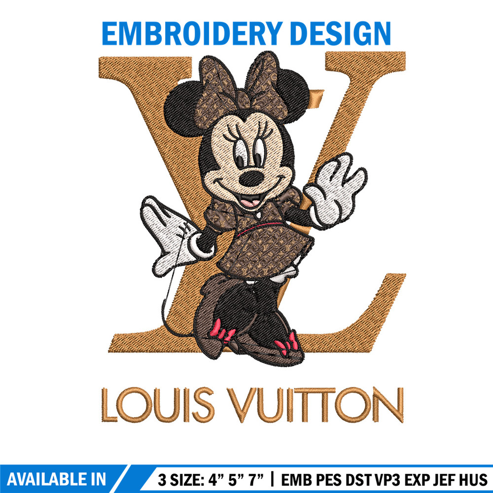 Minnie smile lv Embroidery Design, Lv Embroidery, Embroidery File, Brand Embroidery, Logo shirt, Digital download.jpg