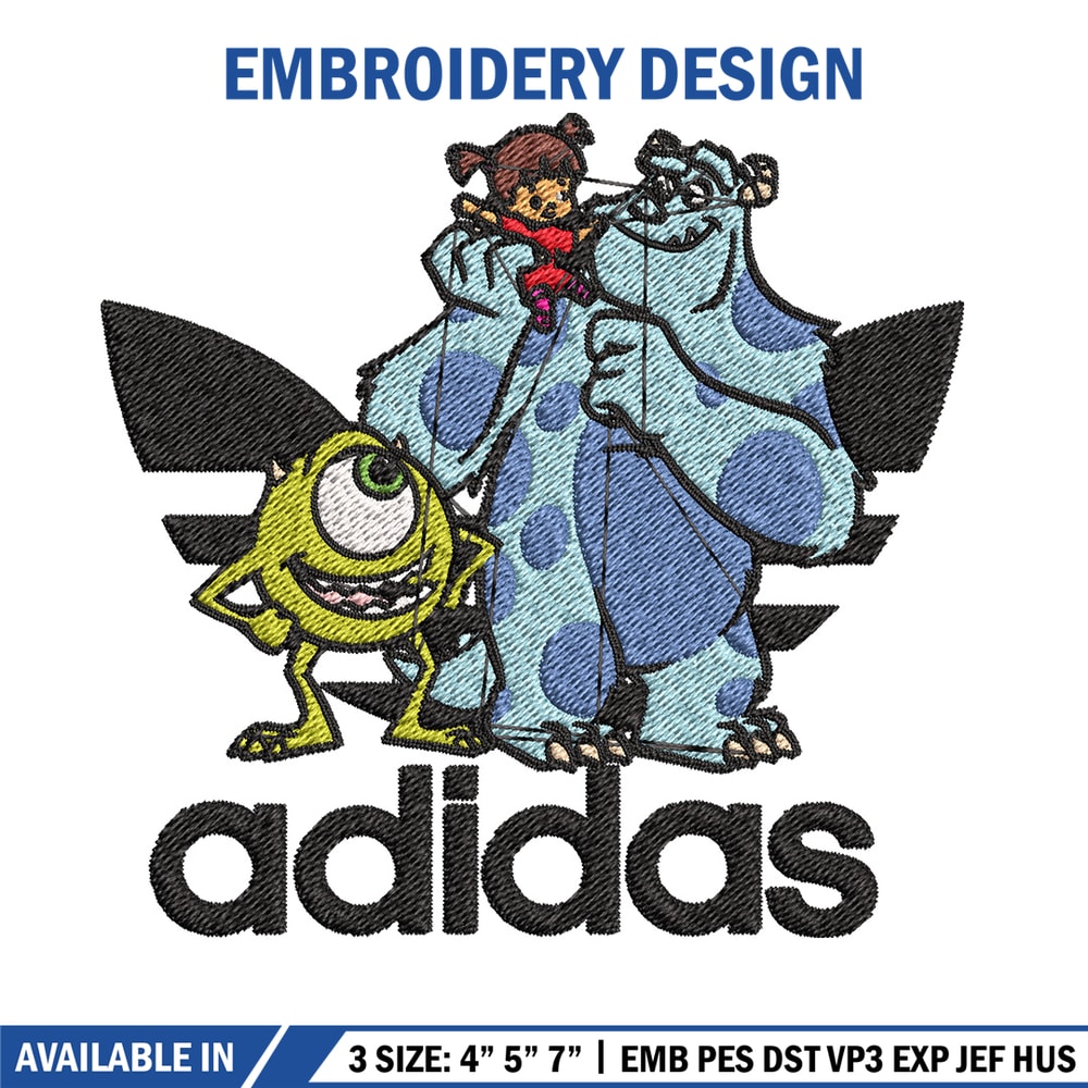 Monster disney Embroidery Design, Adidas Embroidery, Brand Embroidery, Embroidery File,Logo shirt,Digital download.jpg