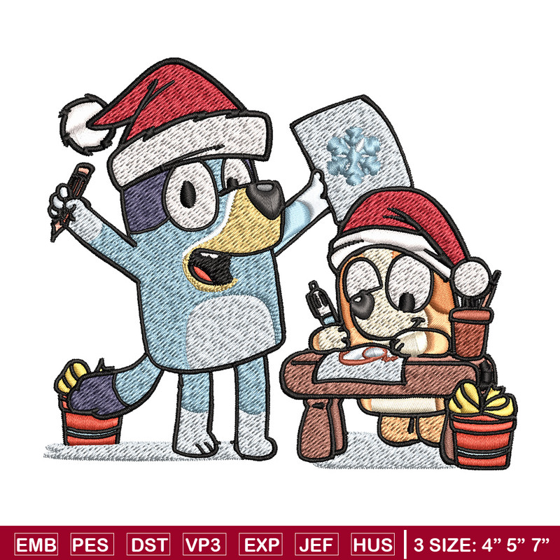 Bluey snow Embroidery Design, Bluey Embroidery, Embroidery File, Brand Embroidery, Logo shirt, Digital download.jpg